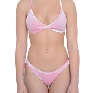 pink cheeky Brazilian bikini velvet hoaka